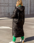 Long nylon coat with a hood - Twiggy Shop