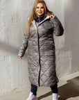 Long nylon coat with a hood - Twiggy Shop