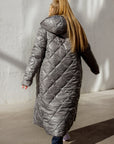 Long nylon coat with a hood - Twiggy Shop