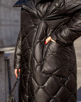 Long nylon coat with a zipper - Twiggy Shop