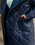 Long nylon coat with a zipper - Twiggy Shop