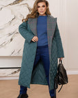 Long nylon coat with a collar - Twiggy Shop