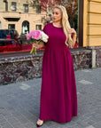 Дълга крепирана рокля
