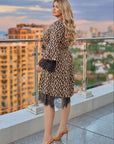 Принтирана рокля с дантела - Twiggy Shop