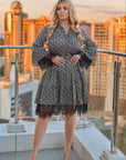 Принтирана рокля с дантела - Twiggy Shop