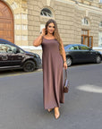 Дълга рокля от сатен - Twiggy Shop