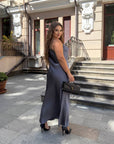 Дълга рокля от сатен - Twiggy Shop
