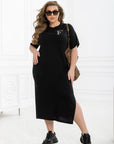 Midi dress with a chain - Twiggy Shop