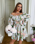 Къса рокля на цветя