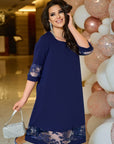 Рокля в свободна кройка с дантела - Twiggy Shop