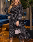 Polka dot dress with mesh - Twiggy Shop