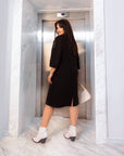 Комбинирана рокля с еко кожа - Twiggy Shop
