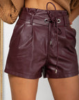 Къс панталон от еко кожа - Twiggy Shop