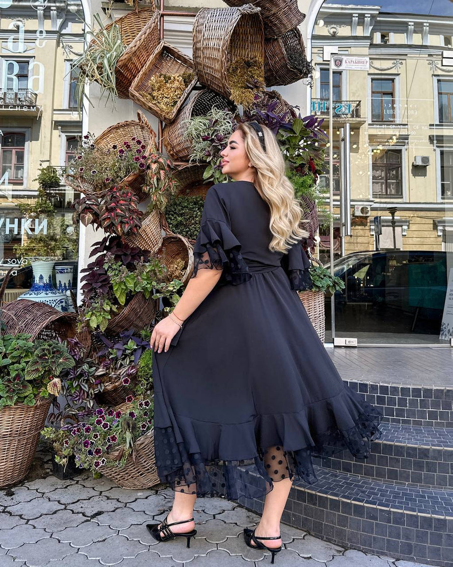 Рокля от софт с мрежа - Twiggy Shop