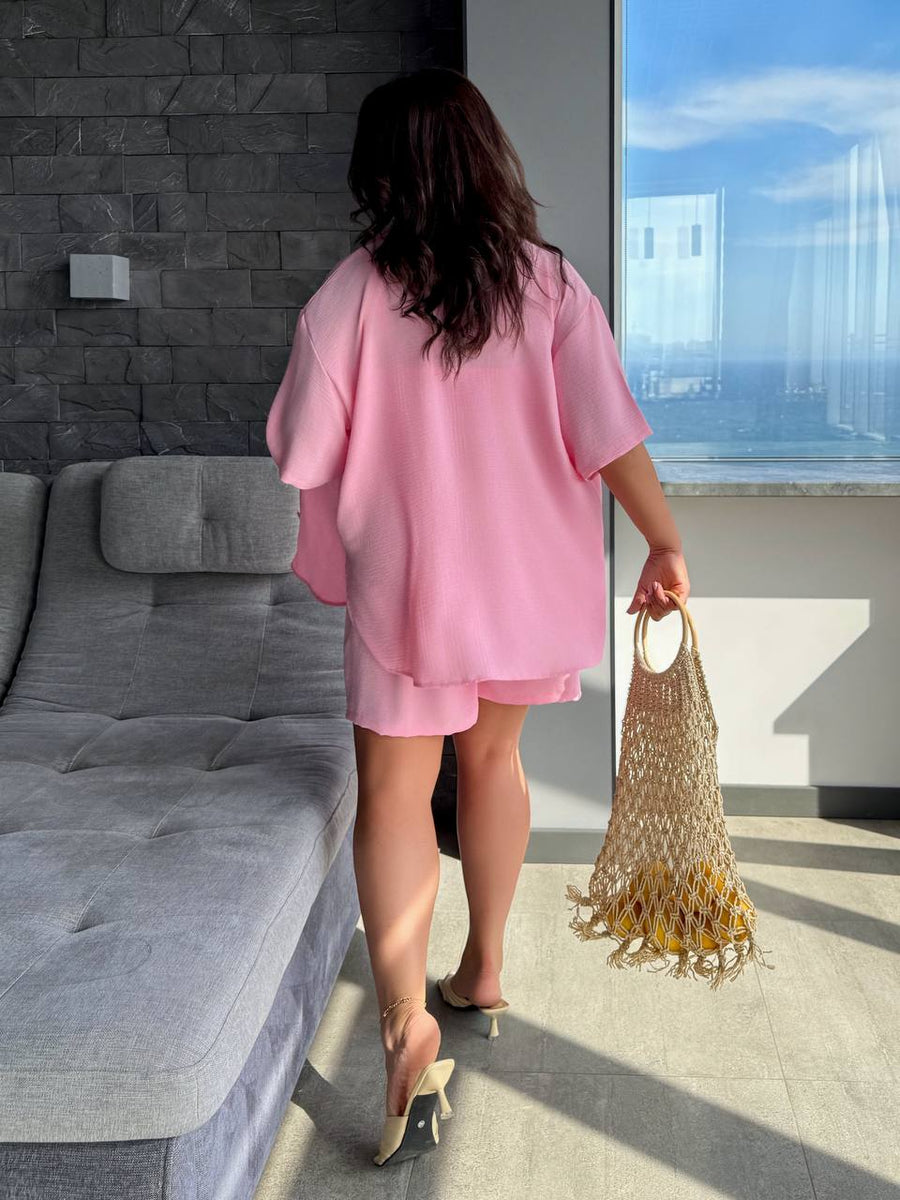 Комплект от риза и къс панталон - Twiggy Shop