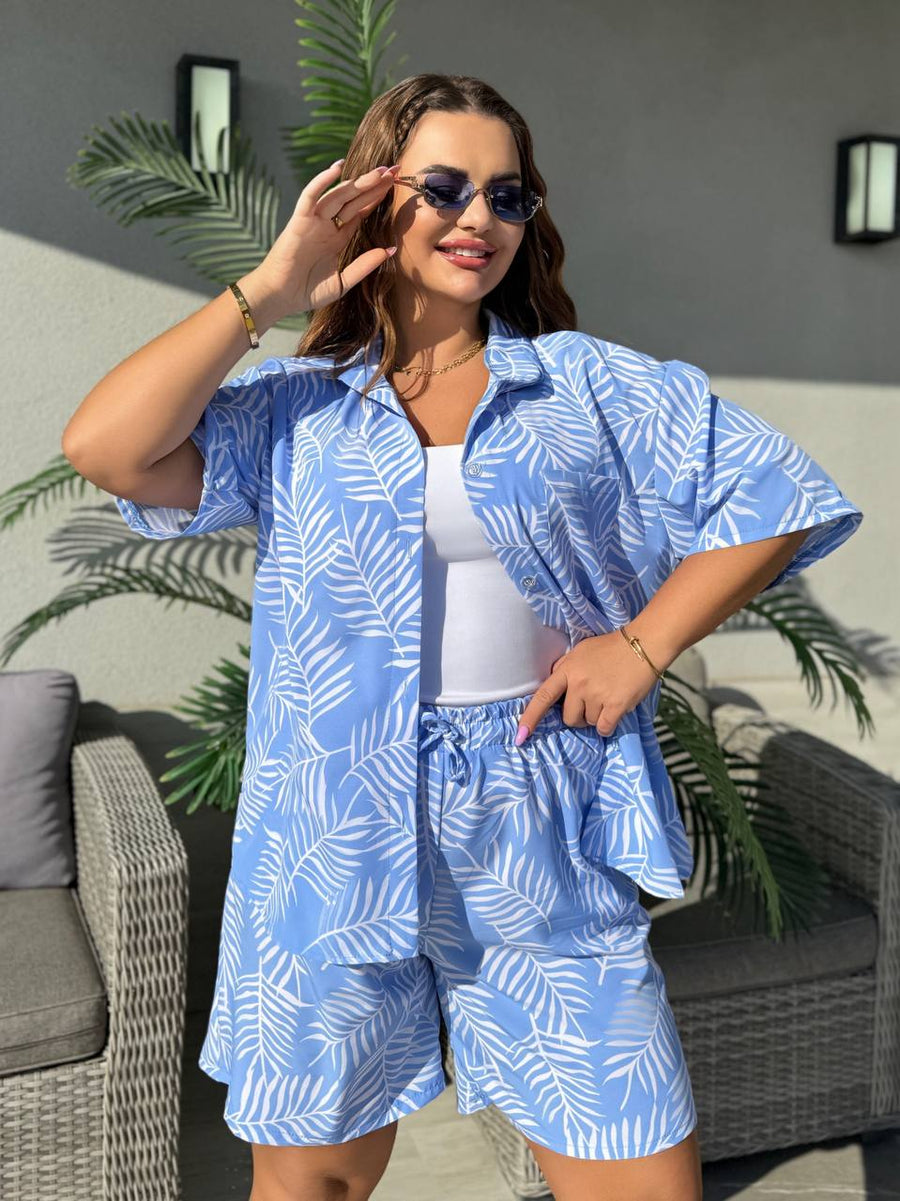 Комплект от риза и къс панталон - Twiggy Shop