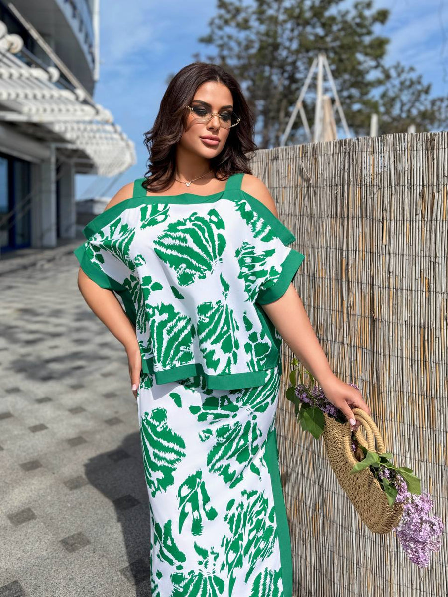 Комплект от блуза и пола - Twiggy Shop