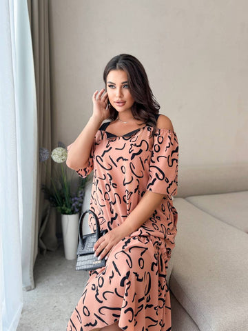 Рокля в свободна кройка от софт - Twiggy Shop