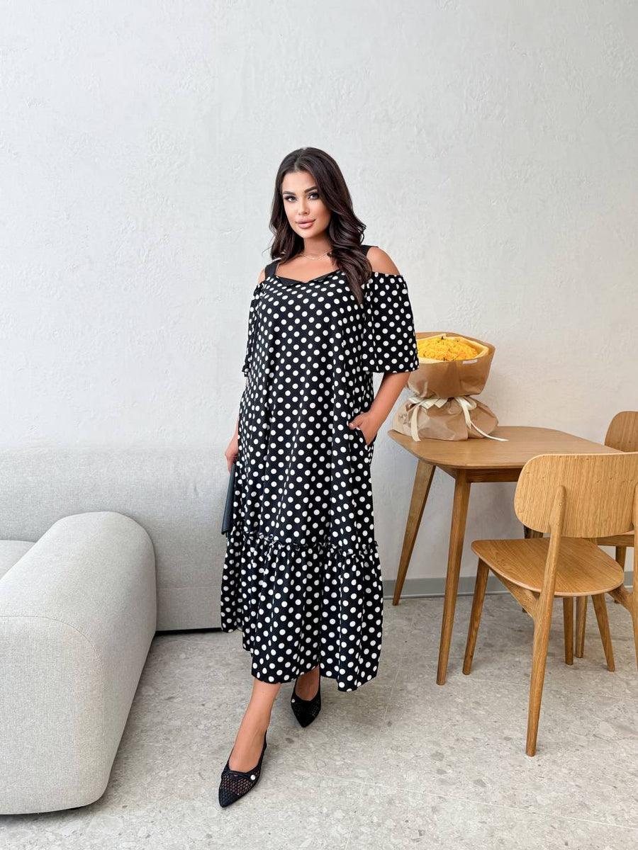 Рокля в свободна кройка от софт - Twiggy Shop