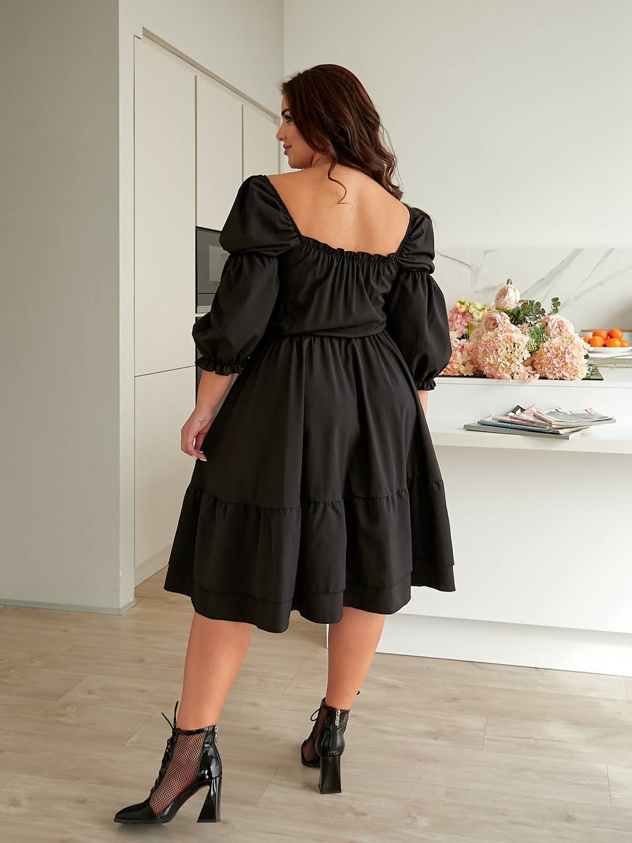 Разкроена рокля от софт - Twiggy Shop