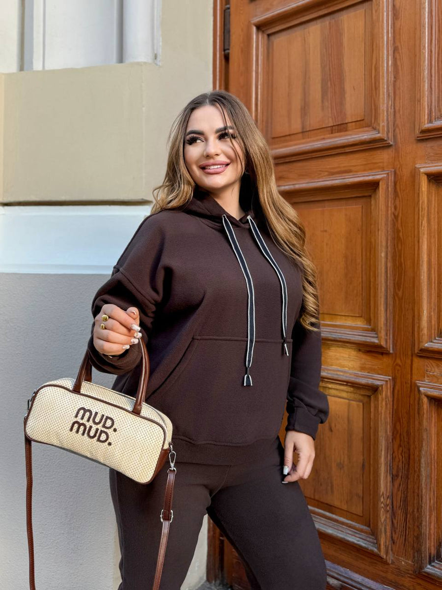 Мек всекидневен комплект с качулка - Twiggy Shop