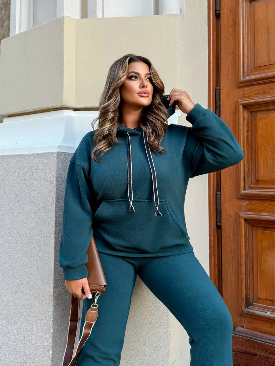 Мек всекидневен комплект с качулка - Twiggy Shop