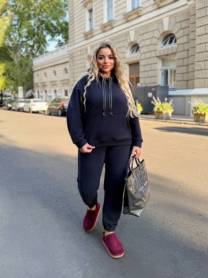 Мек всекидневен комплект с качулка - Twiggy Shop