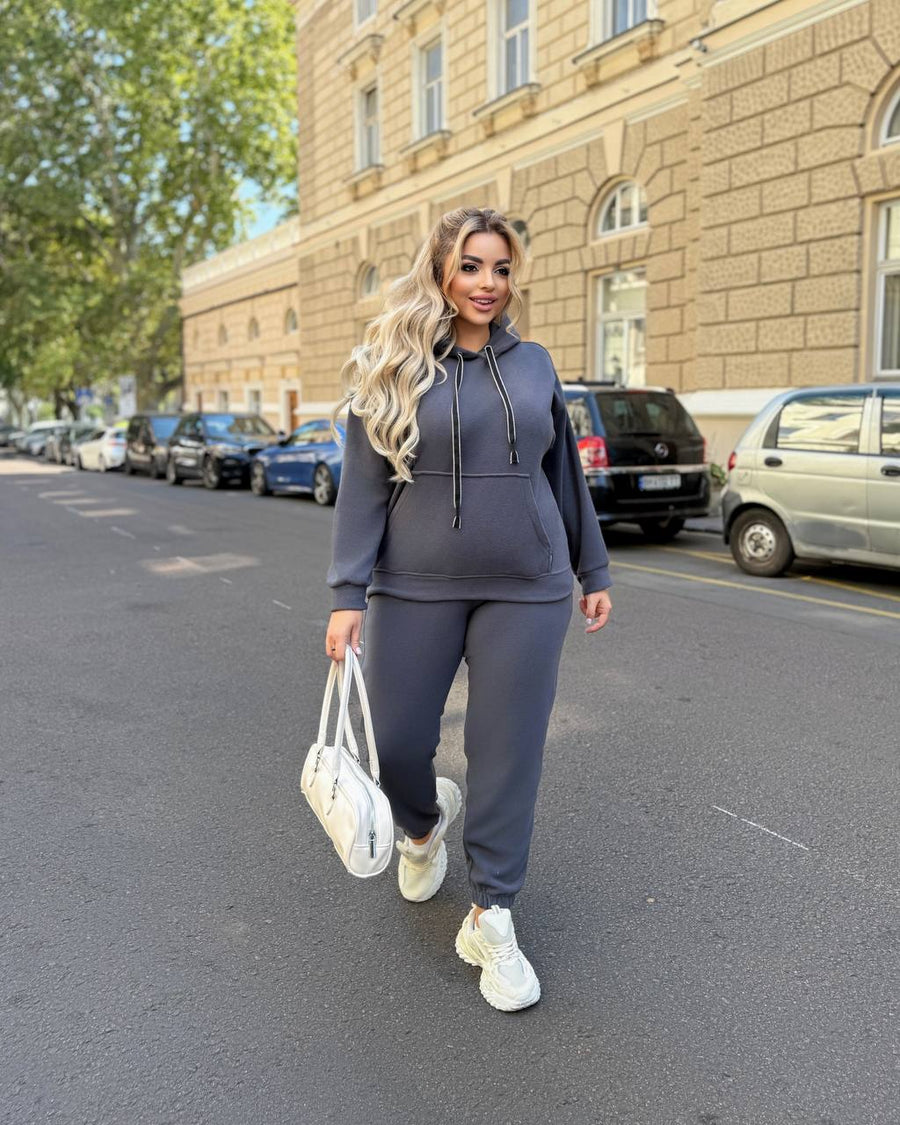 Мек всекидневен комплект с качулка - Twiggy Shop