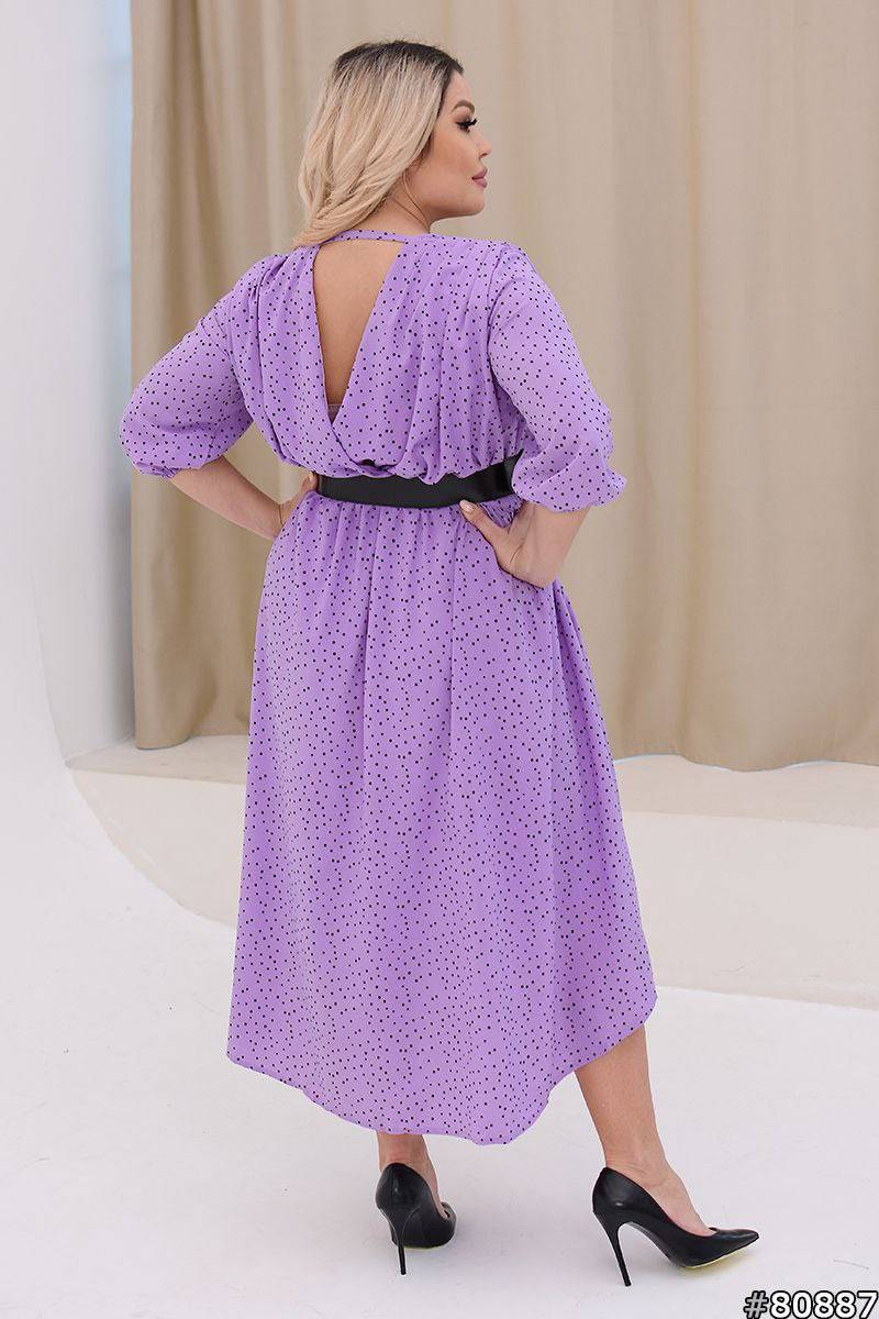 Рокля на точки с колан - Twiggy Shop