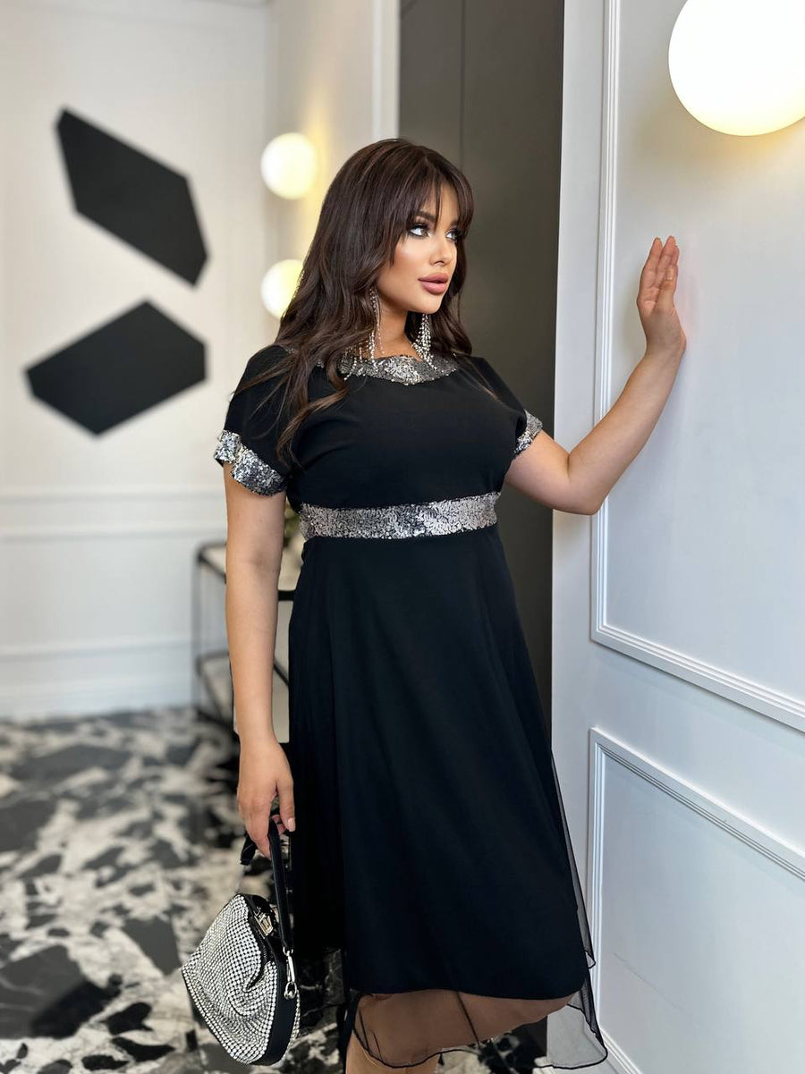 Рокля от софт с мрежа - Twiggy Shop