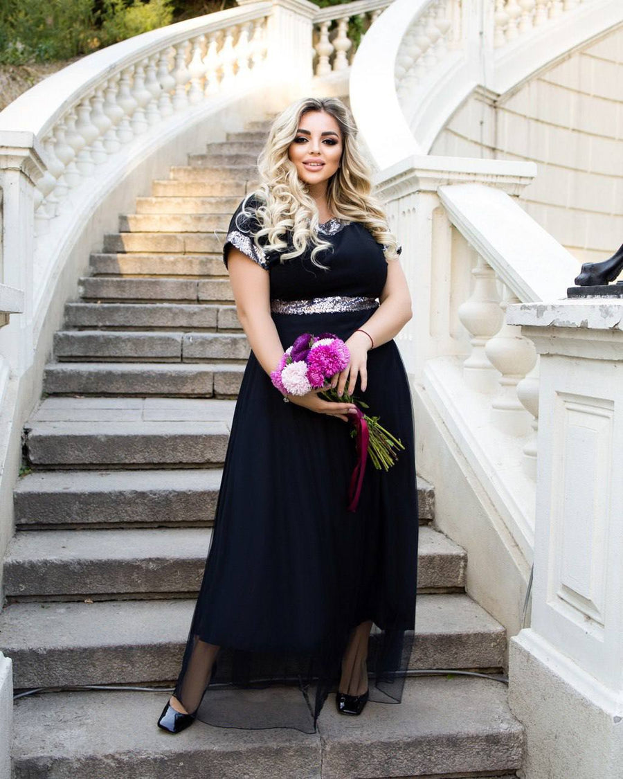 Рокля от софт с мрежа - Twiggy Shop