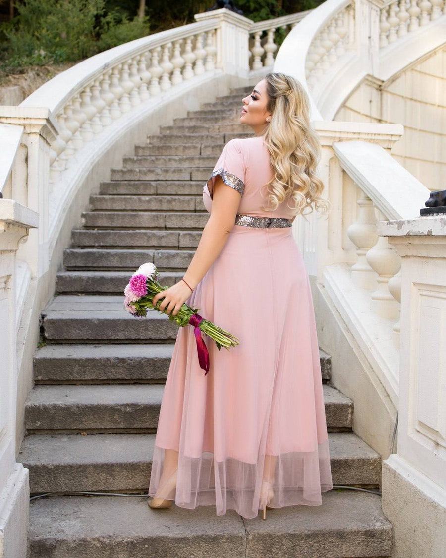 Рокля от софт с мрежа - Twiggy Shop