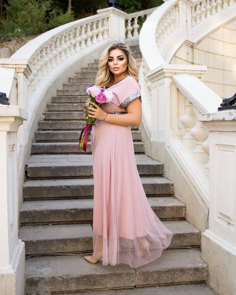 Рокля от софт с мрежа - Twiggy Shop