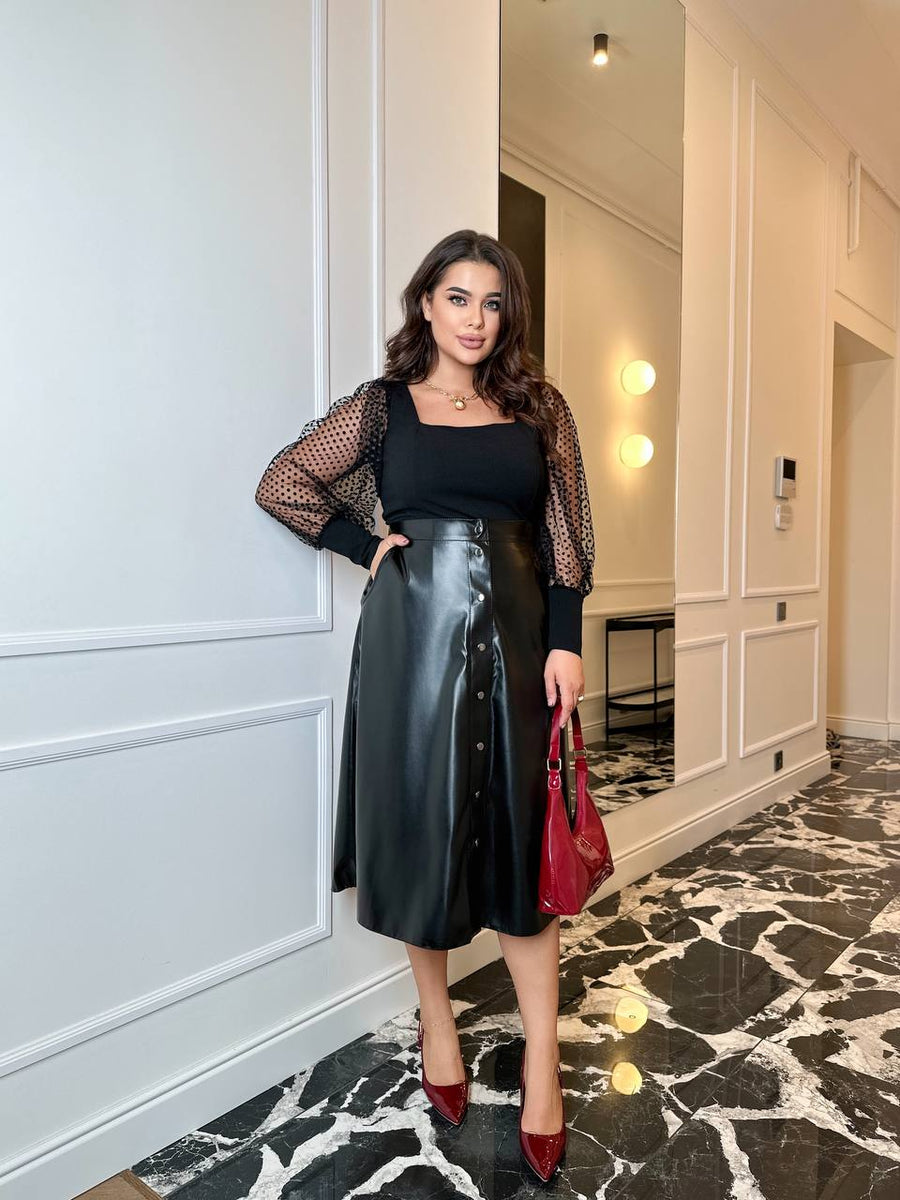 Комплект от блуза и пола - Twiggy Shop