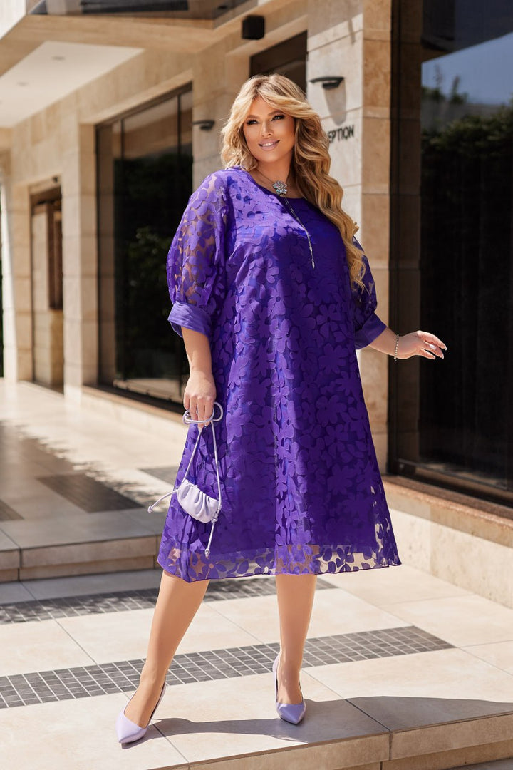 Рокля в свободна кройка от органза - Twiggy Shop