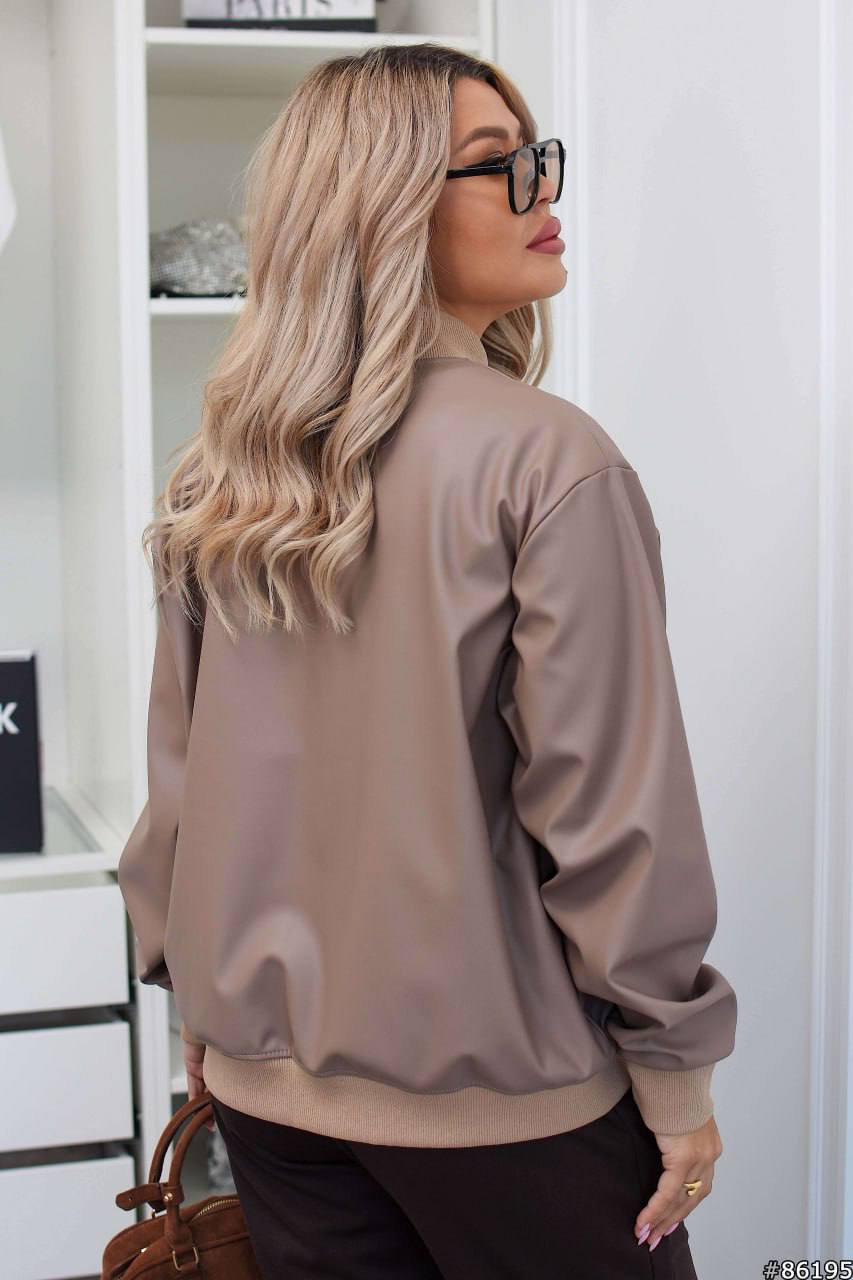 Бомбър от еко кожа - Twiggy Shop