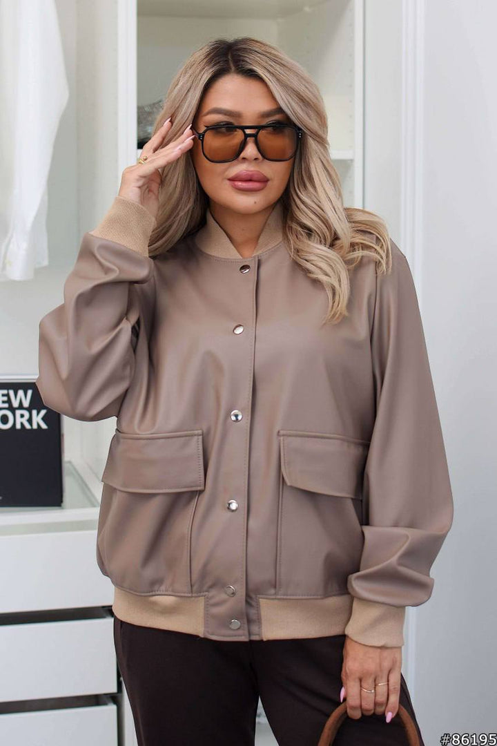 Бомбър от еко кожа - Twiggy Shop