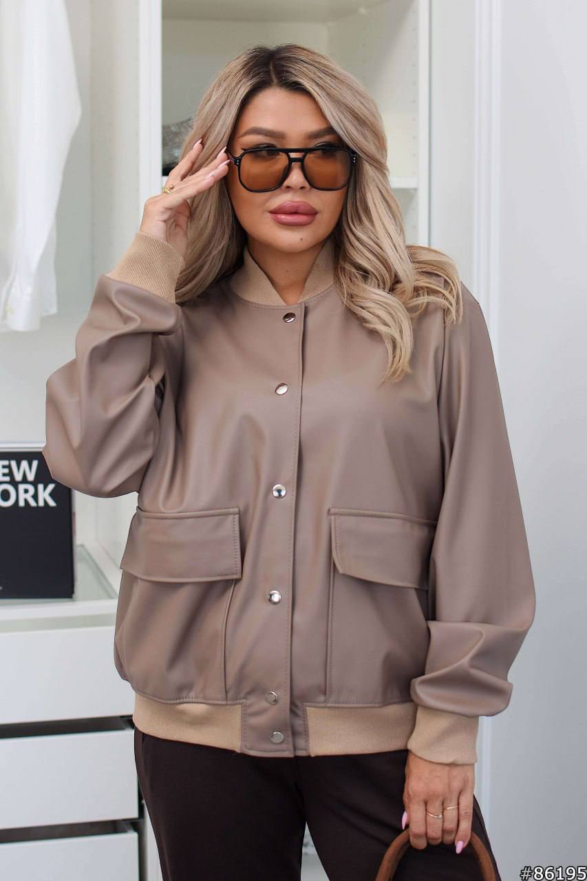 Бомбър от еко кожа - Twiggy Shop