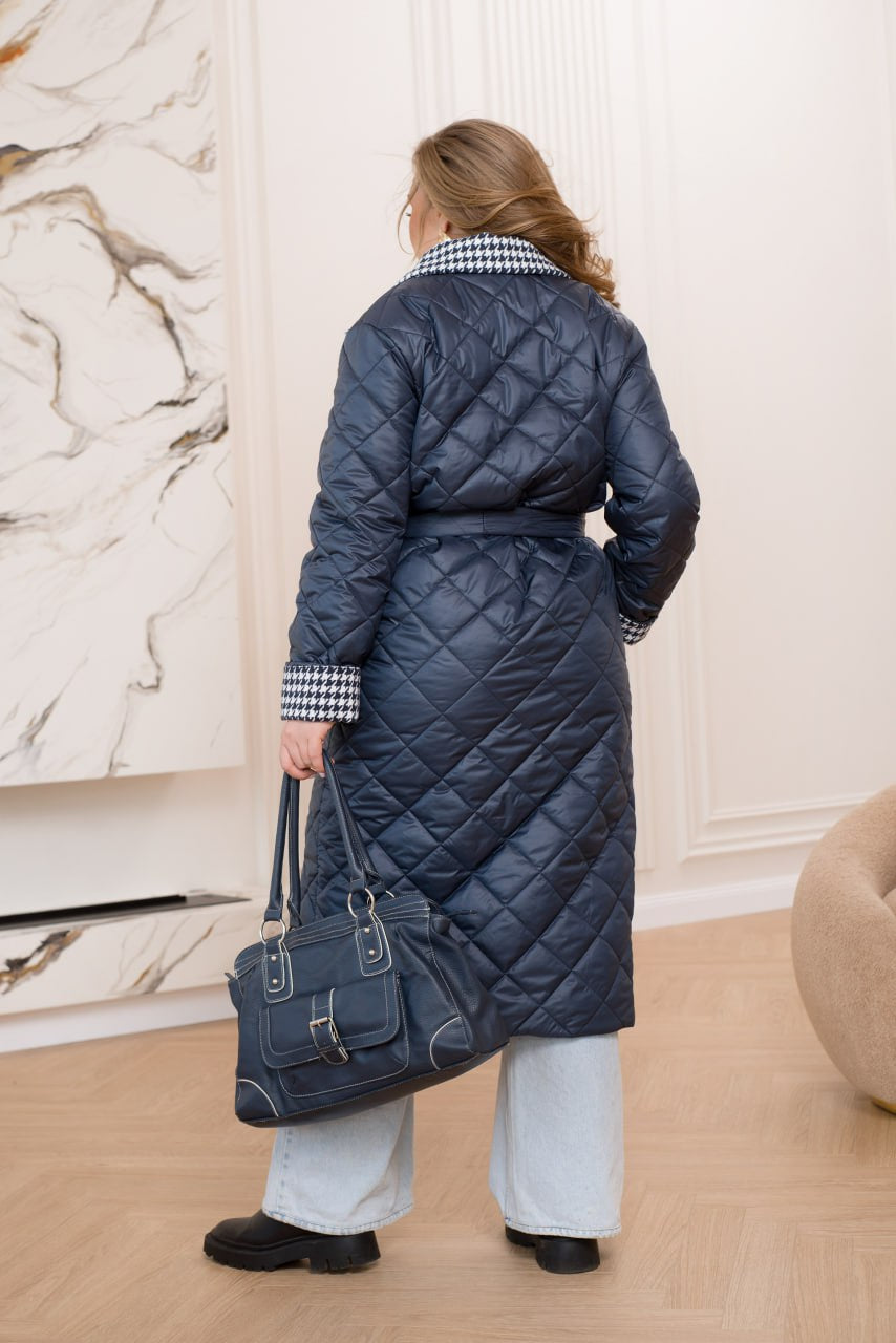 Дълго шушляково палто с яка - Twiggy Shop