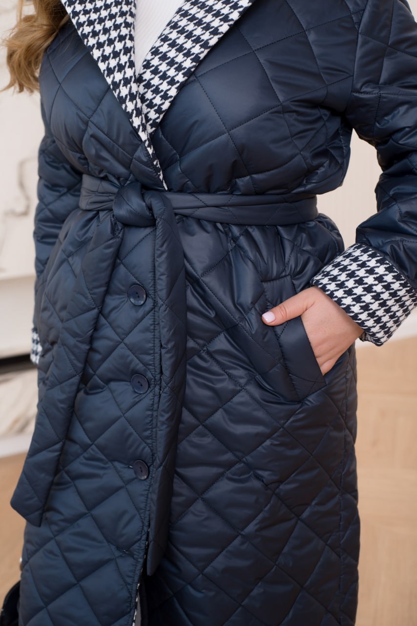 Дълго шушляково палто с яка - Twiggy Shop