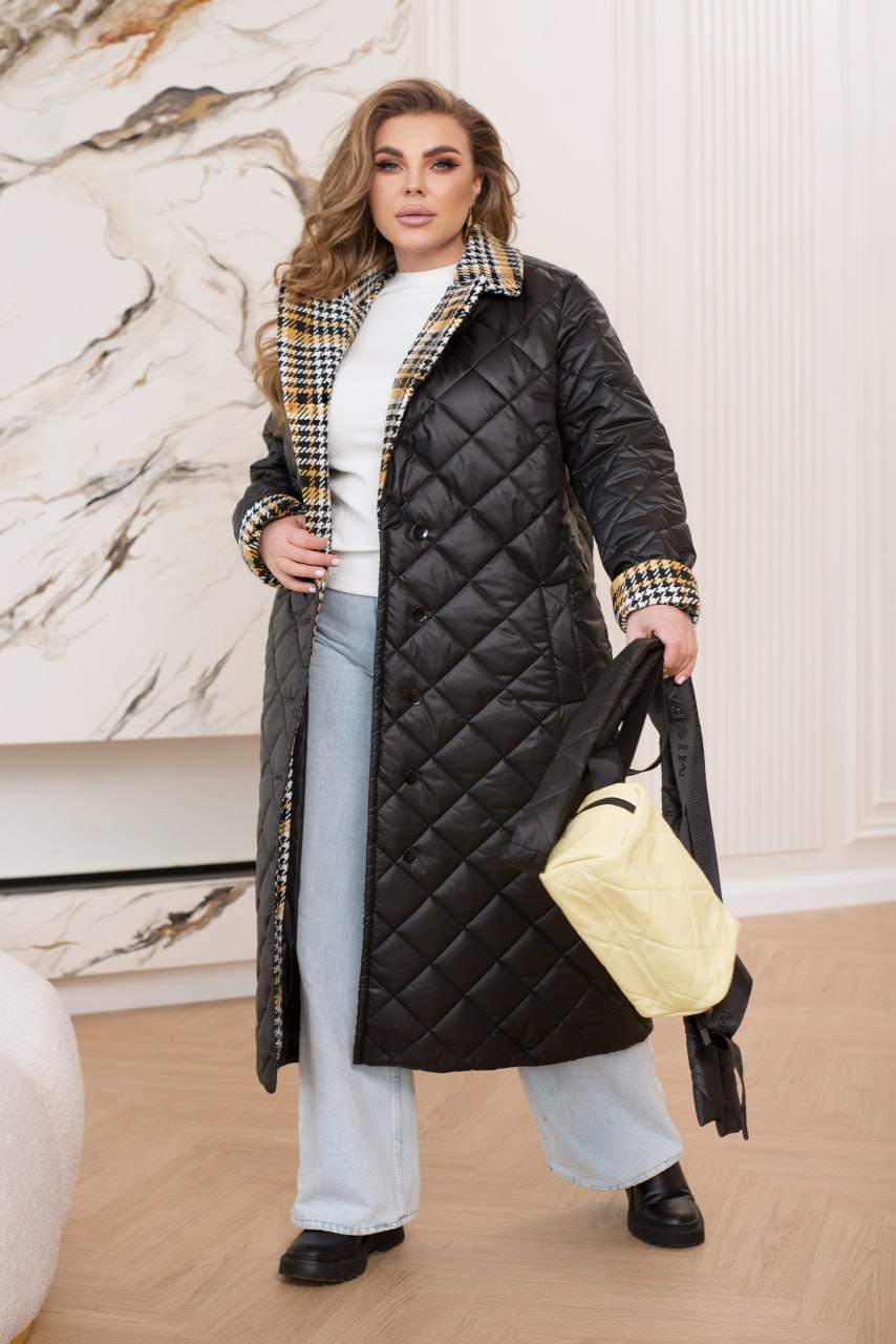 Дълго шушляково палто с яка - Twiggy Shop