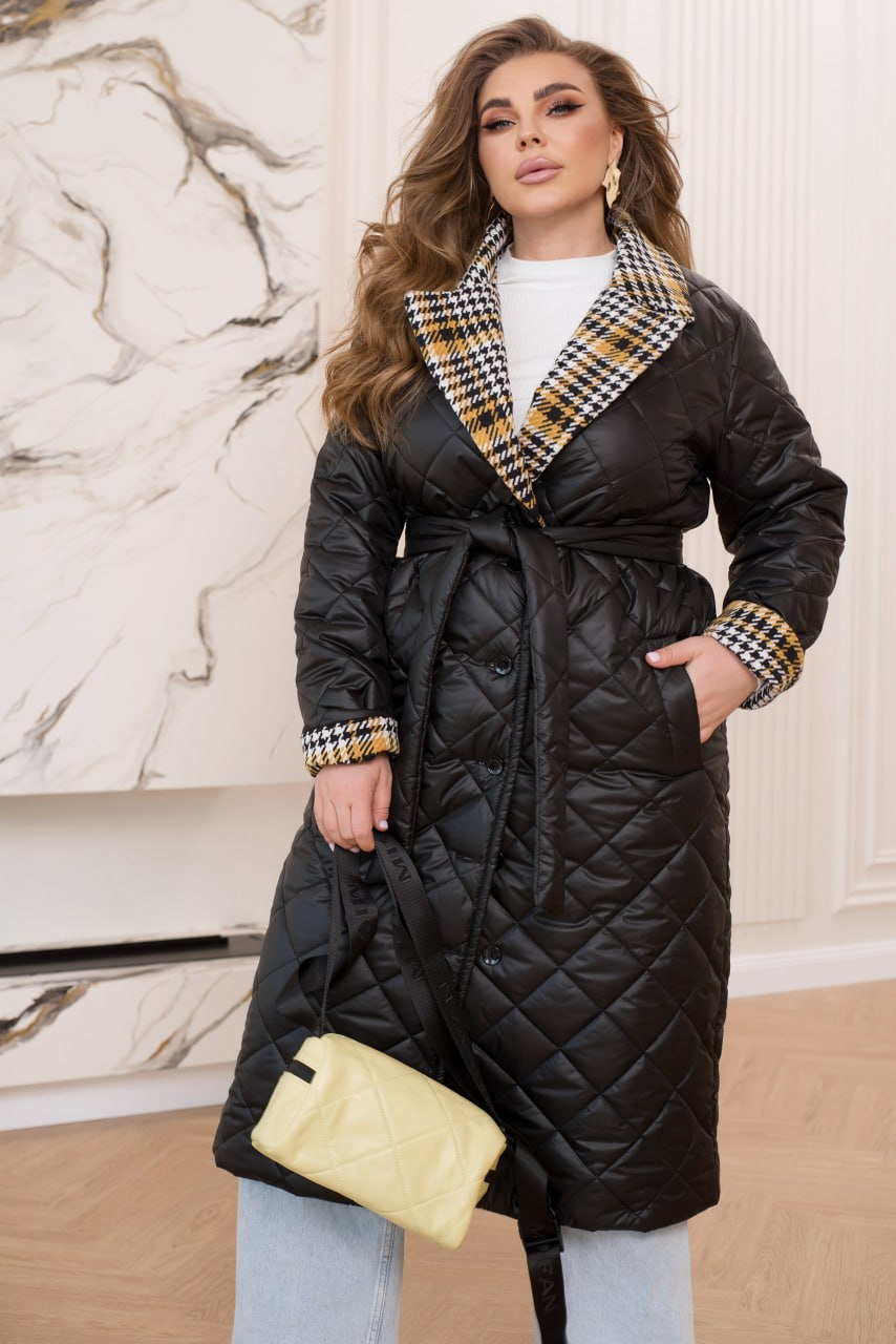 Дълго шушляково палто с яка - Twiggy Shop