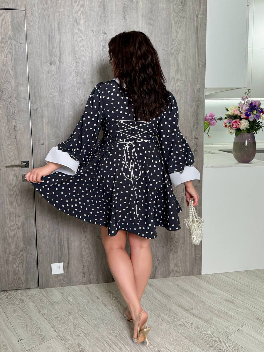 Къса рокля от софт с яка - Twiggy Shop