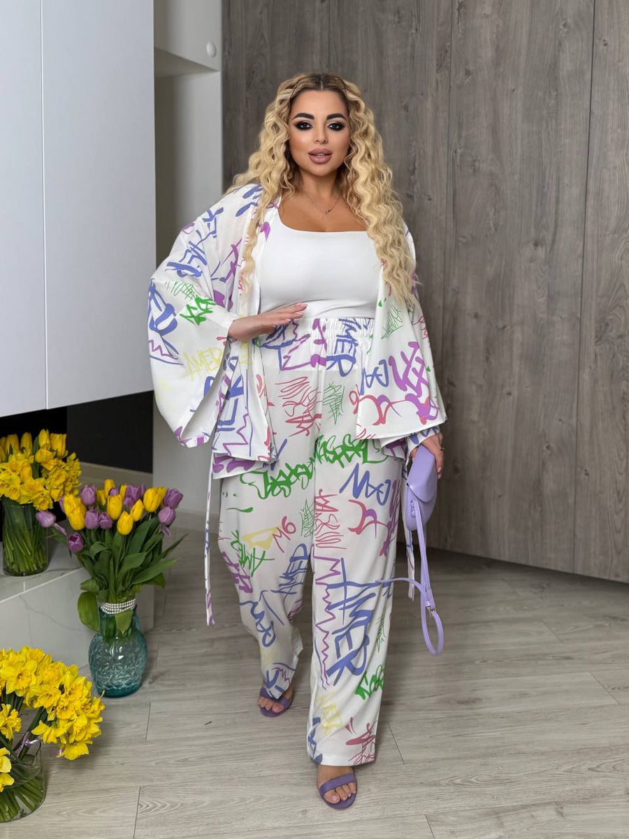 Комплект от риза и панталон от софт - Twiggy Shop