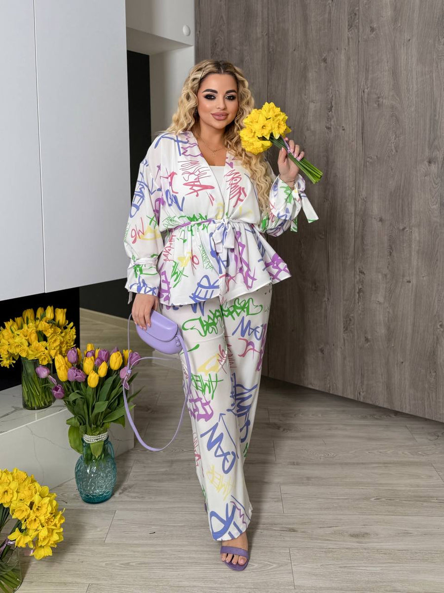 Комплект от риза и панталон от софт - Twiggy Shop