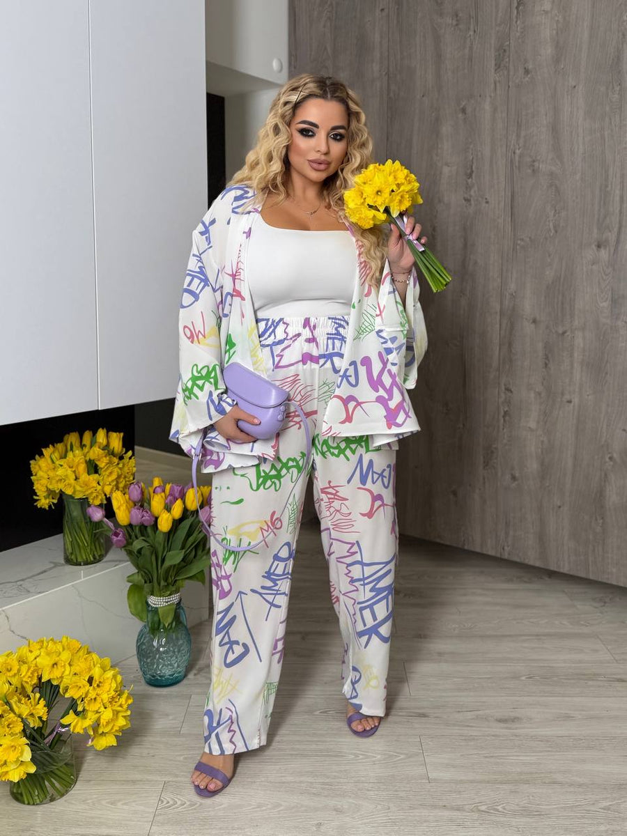 Комплект от риза и панталон от софт - Twiggy Shop