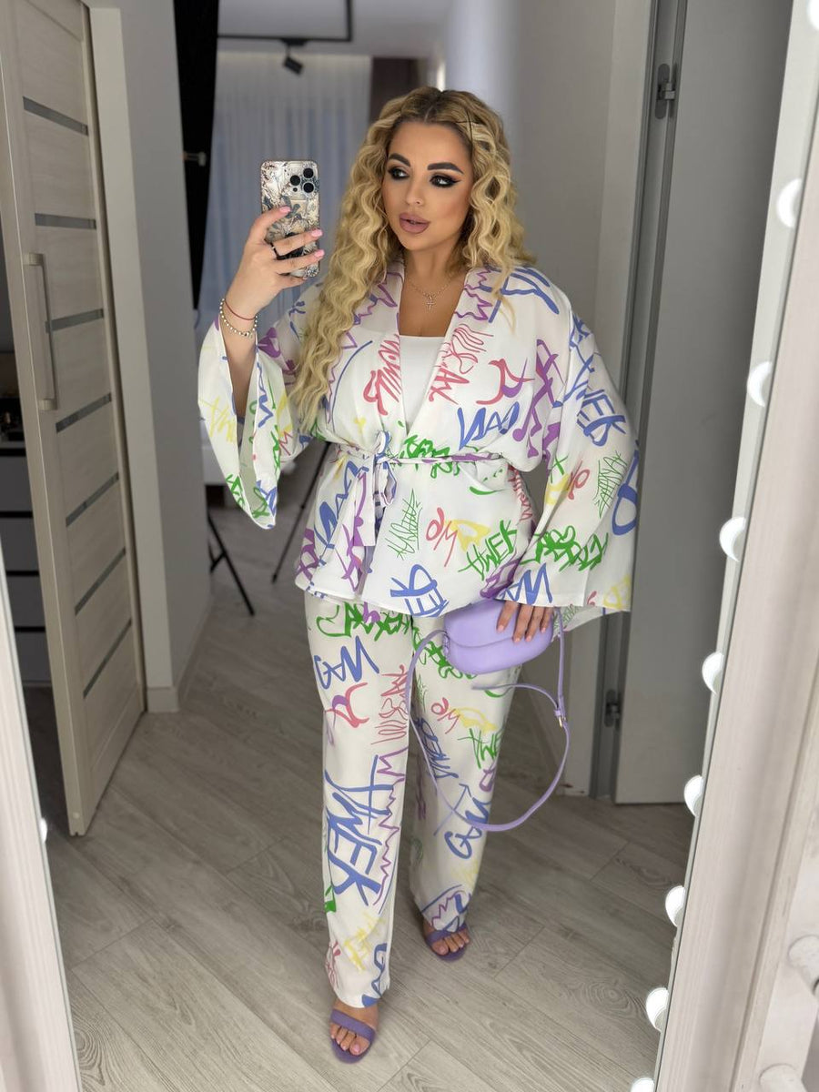 Комплект от риза и панталон от софт - Twiggy Shop