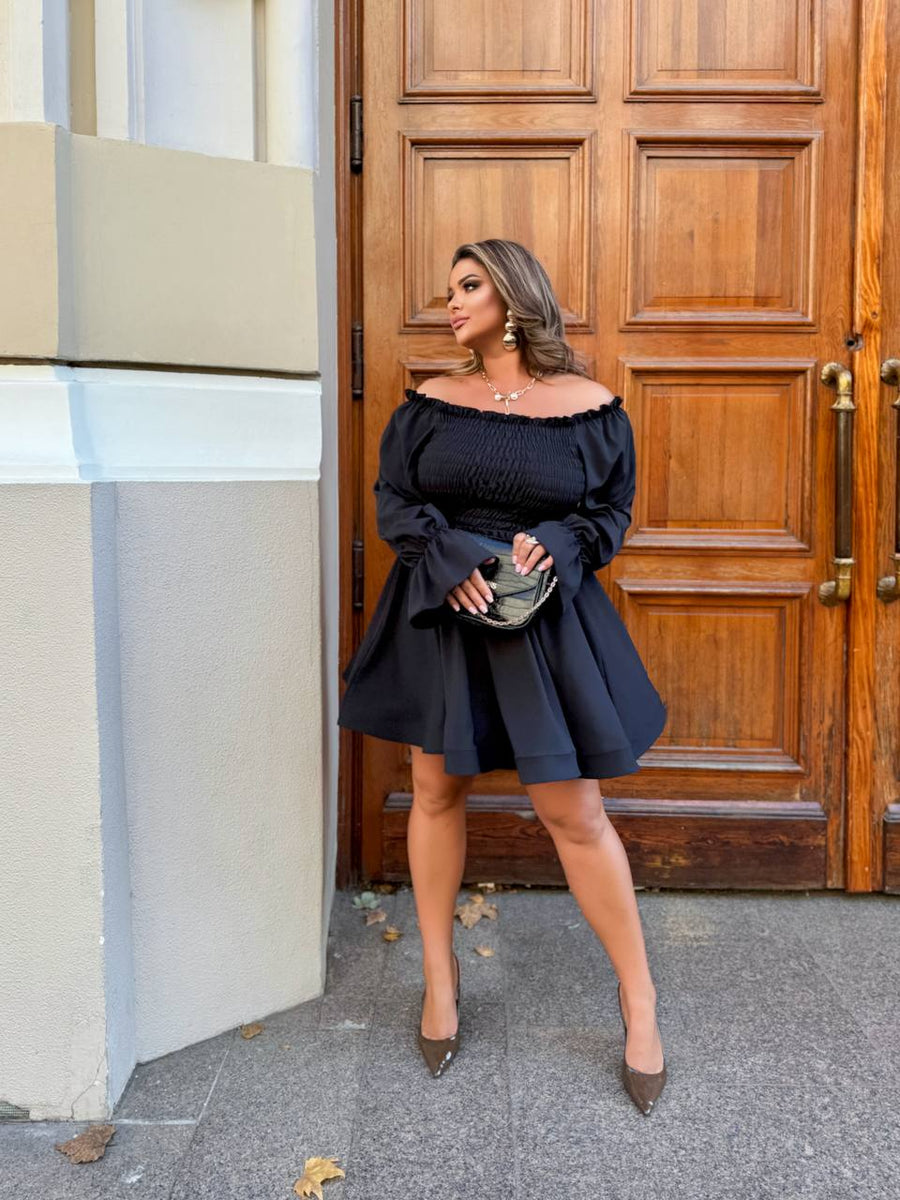 Къса рокля с ръкави - Twiggy Shop