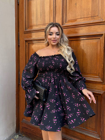 Къса рокля с ръкави - Twiggy Shop