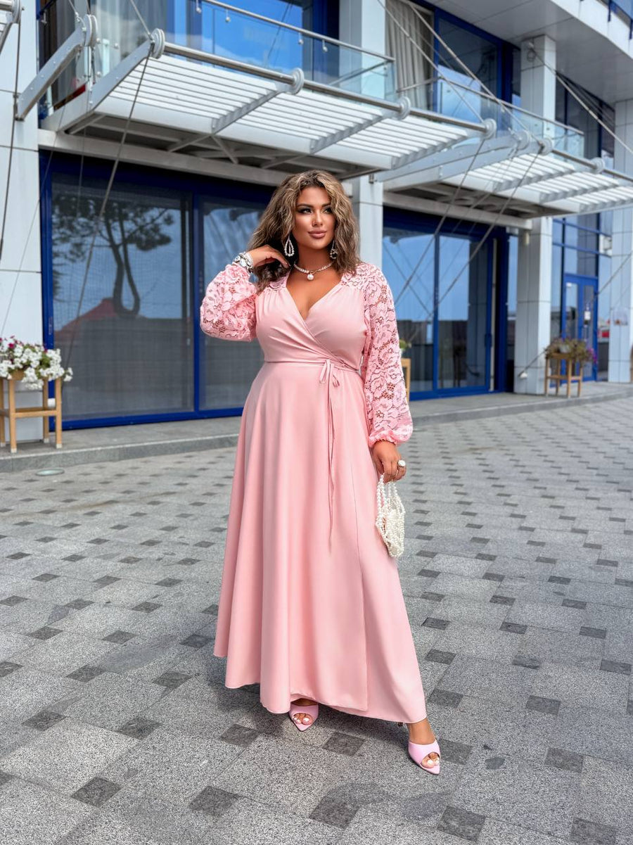 Дълга рокля с дантела - Twiggy Shop